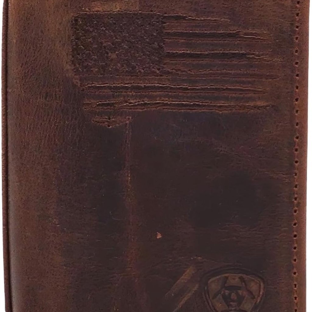 Stylish Men’s Distressed Leather Trifold Wallet With Id Window And Card Slots
